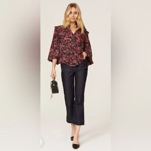 GILNER FARRAR Riley Ruffle Top Size Large